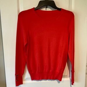 Ann Taylor Petite Red/Orange Summer-weight Pullover